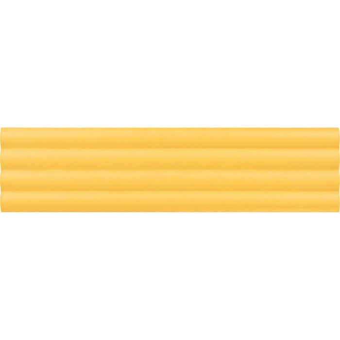 Gallery 3D Ribbed DECOR Tile Yellow Matt 5cm x 20cm — Artisan Ceramica